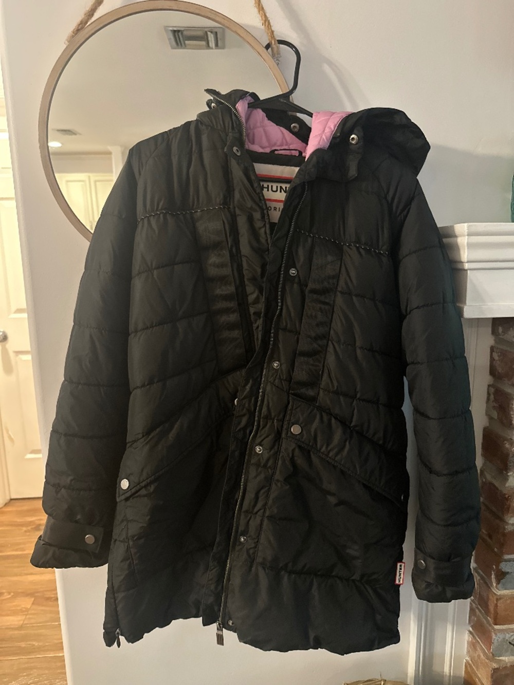 Hunter Original Black Quilted Puffer Coat XS